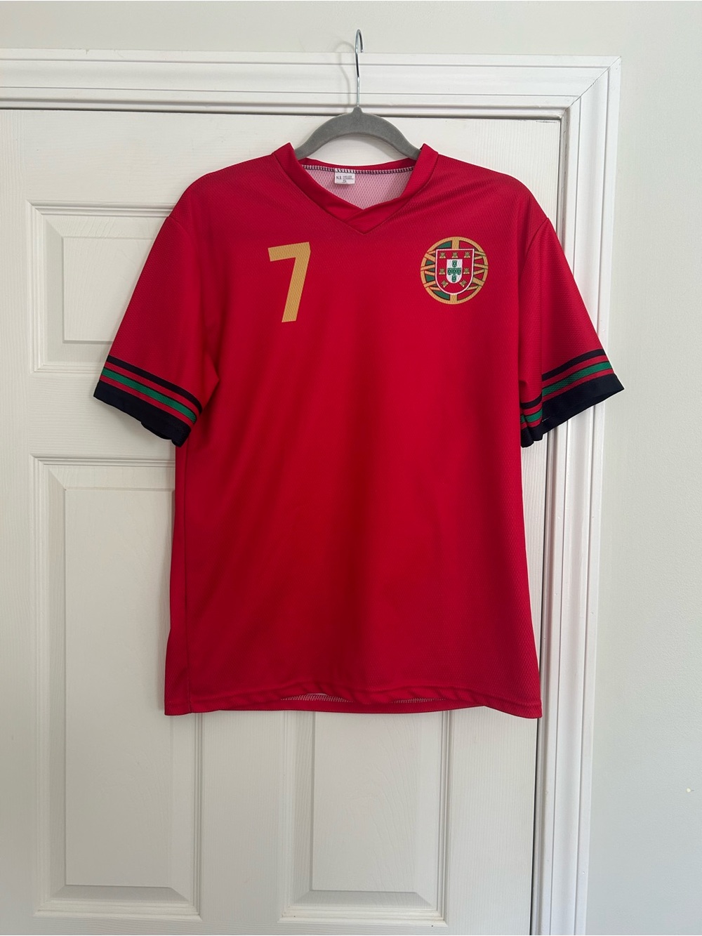 Portugal Red Soccer Jersey #7